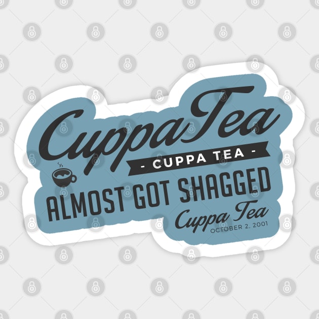 Cuppa Tea Slanted Sticker by BrashBerry Studio